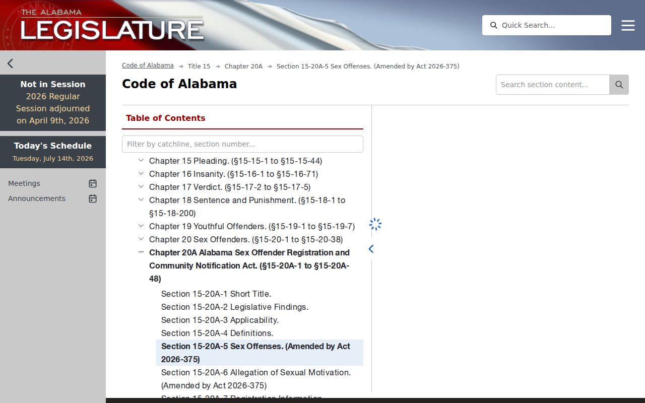 Wilcox County sex offender registry covered offenses under ASORCNA