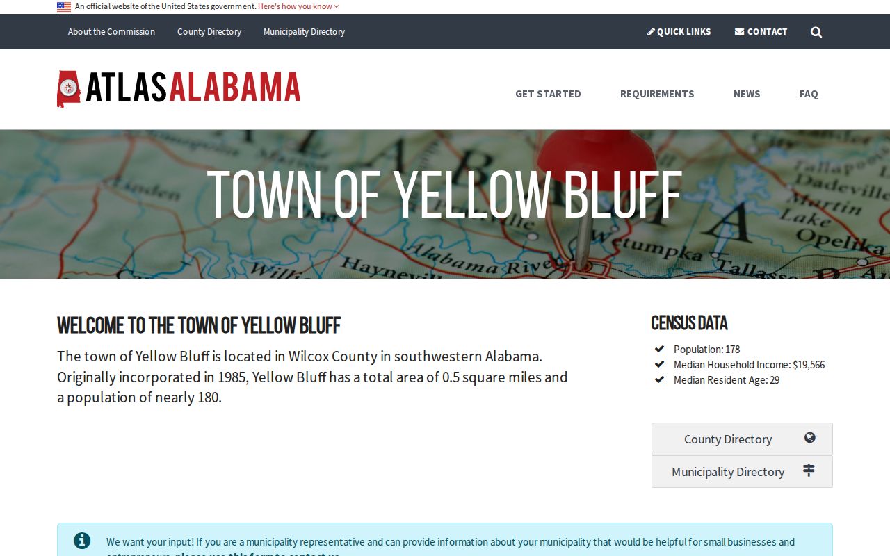 Yellow Bluff criminal records town incorporation profile